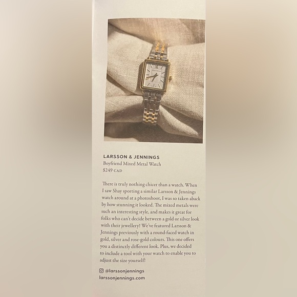 Larsson and Jennings boyfriend watch as seen in the 2024 Fall Jilly Box. - Picture 2 of 2